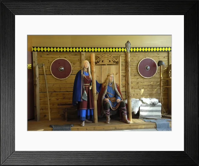 Framed Print : NORWAY. Karmoy. Nordvegen History Centre (Viking Museum) in Avaldsnes. Rafa Prez / AISA / Everett Collection (183209)**US SALES ONLY**