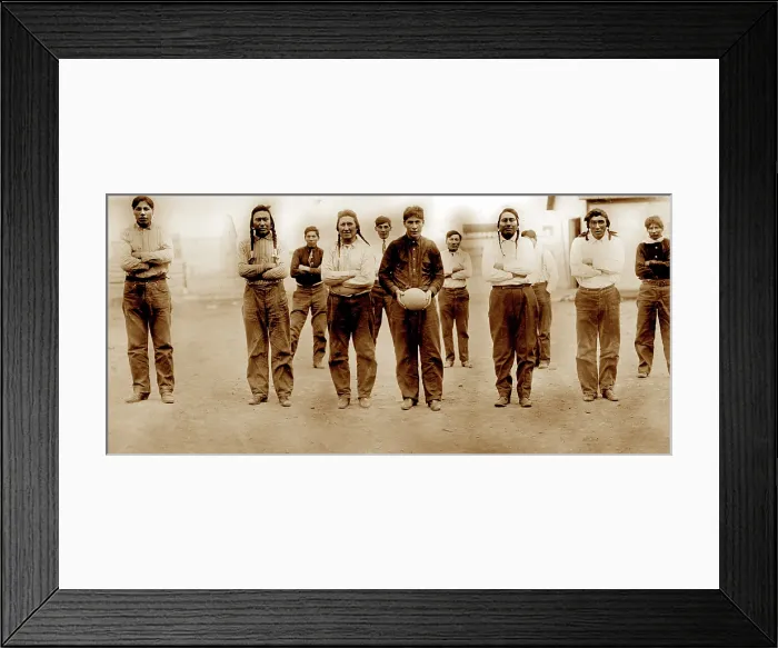 Framed Print : Football, Sioux Native American football team, circa 1910s