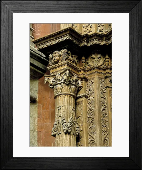 Framed Print : Palma de Majora Cathedral. ca. 1230-1613. SPAIN. Palma de Mallorca. Cathedral of St. Mary. Door of the Almudainawork by Miquel Verger (1592-1601). Sculptural detail Framed Print : Palma de Majora Cathedral. ca. 1230-1613. SPAIN. Palma de Mallorca. Cathedral of St. Mary. Door of the Almudainawork by Miquel Verger (1592-1601). Sculptural detail