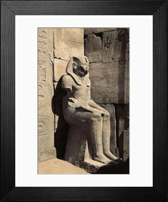 Framed Print : Great Temple of Amon-Re. 16th-4th c. BC. EGYPT. Karnak. Thebes. Temple of Amon - Ra. Statue of Thutmose III in the ceremonial habit. Egyptian art. New Kingdom. Sculpture Framed Print : Great Temple of Amon-Re. 16th-4th c. BC. EGYPT. Karnak. Thebes. Temple of Amon - Ra. Statue of Thutmose III in the ceremonial habit. Egyptian art. New Kingdom. Sculpture