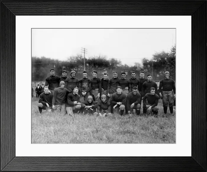 Framed Print : Football, Massachusetts State football team, circa 1919