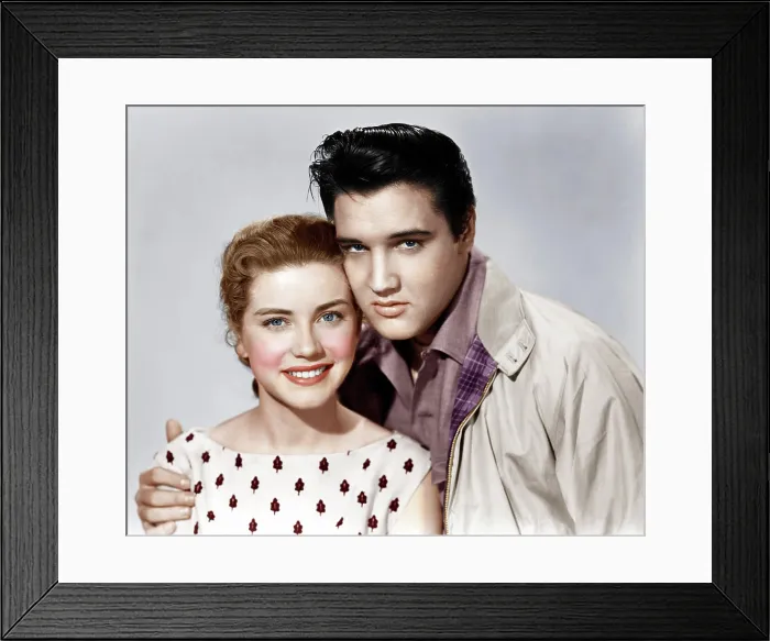 Framed Print : KING CREOLE, from left: Dolores Hart, Elvis Presley, 1958