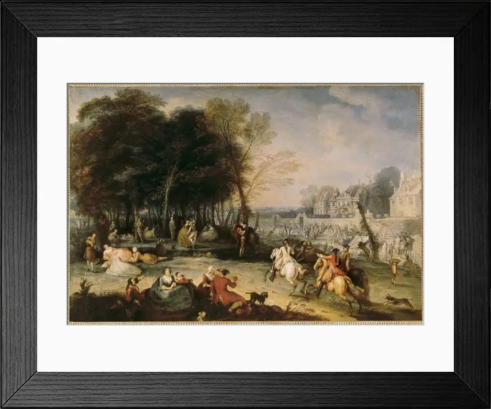 Framed Print : OCTAVIEN, Franois (1682-1740). Fair at Bezons (La foire de Bezons (Val-d'Oise)). 1725. Oil on canvas. FRANCE. Paris. Louvre Museum. AISA / Everett Collection**US SALES ONLY**
