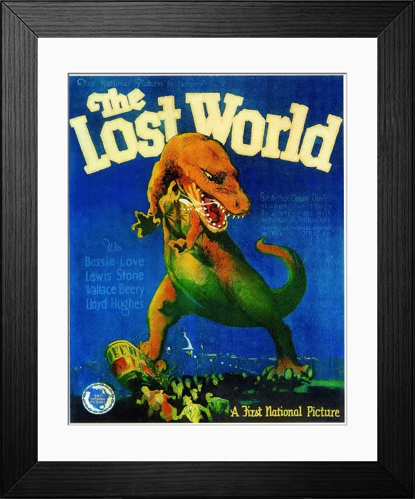 Framed Print : THE LOST WORLD, poster art, 1925
