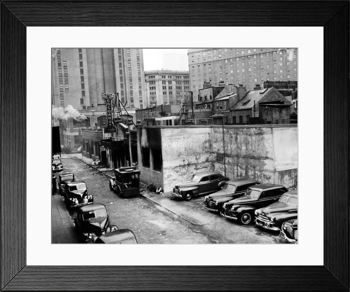 Framed Print : Burned out building that housed the Coconut Grove Nightclub where 492 were killed and 214 injured on Nov. 28, 1942. (CSU_ALPHA_1659) CSU Archives / Everett Collection