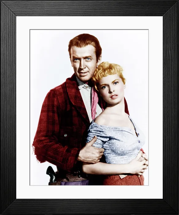 Framed Print : THE NAKED SPUR, from left: James Stewart, Janet Leigh, 1953 Framed Print : THE NAKED SPUR, from left: James Stewart, Janet Leigh, 1953