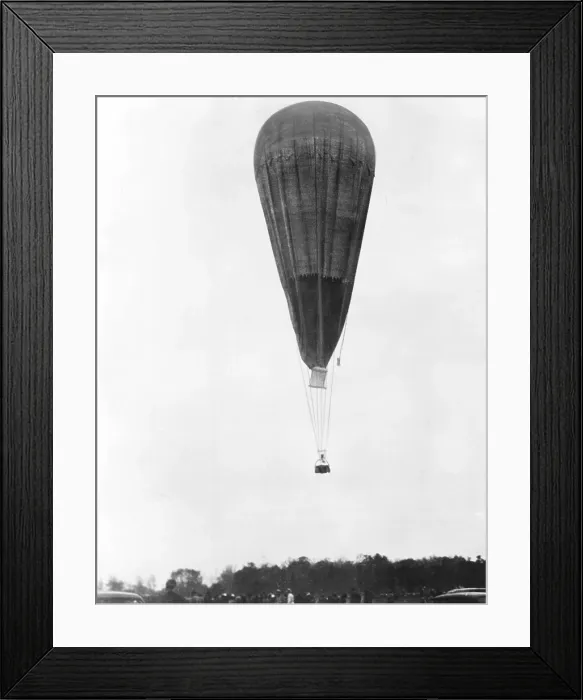 Framed Print : Lift off of Piccard stratosphere balloon from Ford Airport, at Detroit, on October 23, 1934. It carried Jean Piccard and his wife Jeanette toward the stratosphere