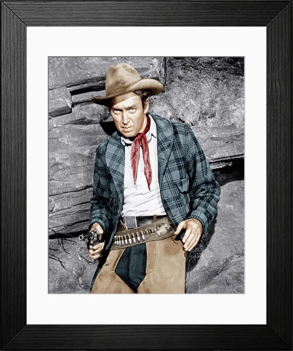 Framed Print : THE NAKED SPUR, James Stewart, 1953 Framed Print : THE NAKED SPUR, James Stewart, 1953
