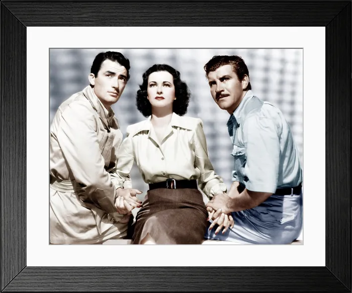Framed Print : THE MACOMBER AFFAIR, from left: Gregory Peck, Joan Bennett, Robert Preston, 1947