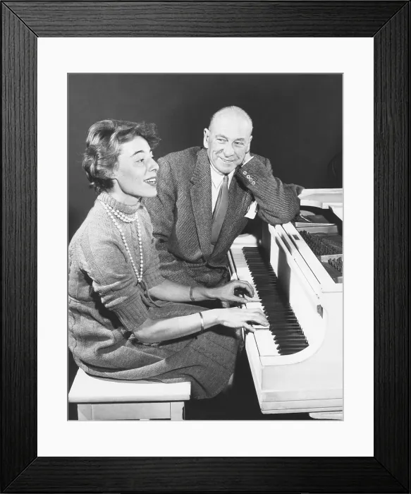Framed Print : George Francis Abbott, and Mary Rodgers, working on her first full length musical, ONCE UPON A MATTRESS. April 1959 Framed Print : George Francis Abbott, and Mary Rodgers, working on her first full length musical, ONCE UPON A MATTRESS. April 1959