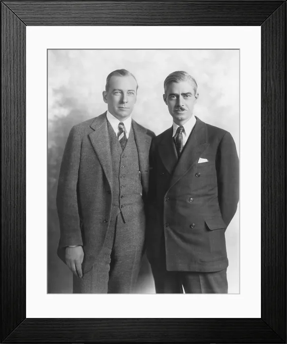Framed Print : George Abbott and Philip Dunning, the author and director of BROADWAY, which opened in Sept. 1926