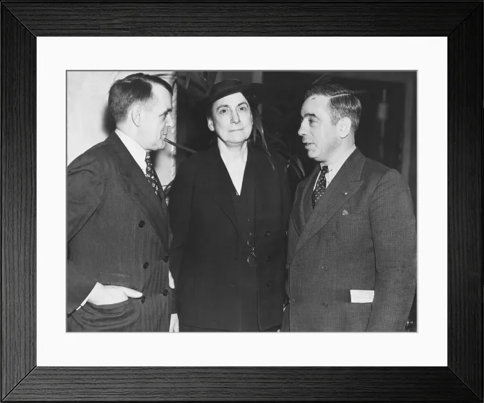 Framed Print : Grace Abbott (center) delegate to the International Labor Conference, Geneva, Switzerland. May 19, 1937