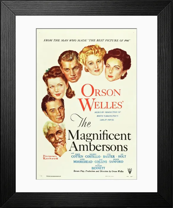 Framed Print : THE MAGNIFICENT AMBERSONS, (top to bottom), Agnes Moorehead, Dolores Costello, Joseph Cotten, Anne Baxter, Tim Holt, Richard Bennett, 1942