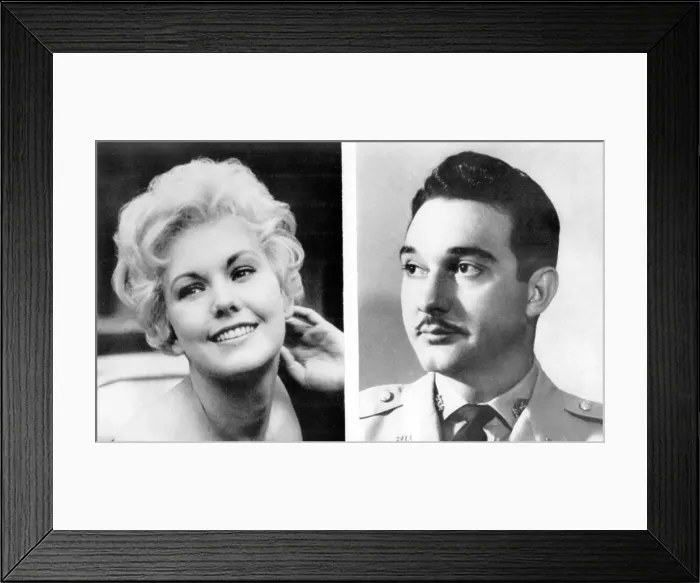 Framed Print : Rumors of romance were flying in Hollywood about Rafael Trujillo Jr. and actress Kim Novak. May 21, 1958 Framed Print : Rumors of romance were flying in Hollywood about Rafael Trujillo Jr. and actress Kim Novak. May 21, 1958