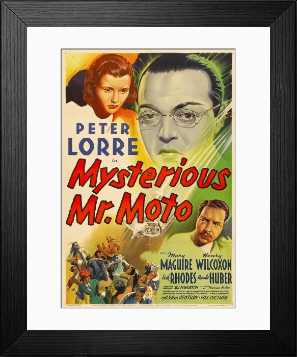 Framed Print : MYSTERIOUS MR. MOTO, Mary Maguire, Peter Lorre, Leon Ames, 1938, (c) 20th Century Fox, TM & Copyright  /  Courtesy: Everett Collection