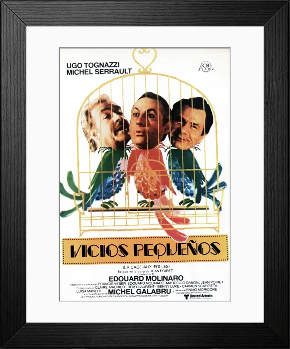 Framed Print : LA CAGE AUX FOLLES, (aka VICIOS PREQUENOS), from left: Ugo Tognazzi, Michel Serrault, Michel Galabru, 1978, United Artists / courtesy Everett Collection Framed Print : LA CAGE AUX FOLLES, (aka VICIOS PREQUENOS), from left: Ugo Tognazzi, Michel Serrault, Michel Galabru, 1978, United Artists / courtesy Everett Collection