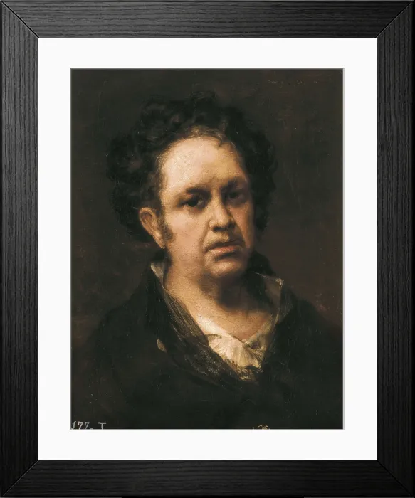 Framed Print : GOYA Y LUCIENTES, Francisco de (1746-1828). Self-Portrait. ca. 1815. At the Real Academia de Bellas Artes of San Fernando there is another similar portrait dated in 1815