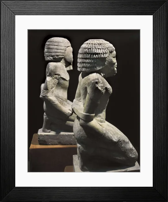 Framed Print : Two prisoners of war. 2323 - 2150 BC. Profile image. Egyptian art. Old Kingdom. Sculpture on rock. EGYPT. Cairo. Egyptian Museum. Proc: EGYPT. Saqqara Framed Print : Two prisoners of war. 2323 - 2150 BC. Profile image. Egyptian art. Old Kingdom. Sculpture on rock. EGYPT. Cairo. Egyptian Museum. Proc: EGYPT. Saqqara
