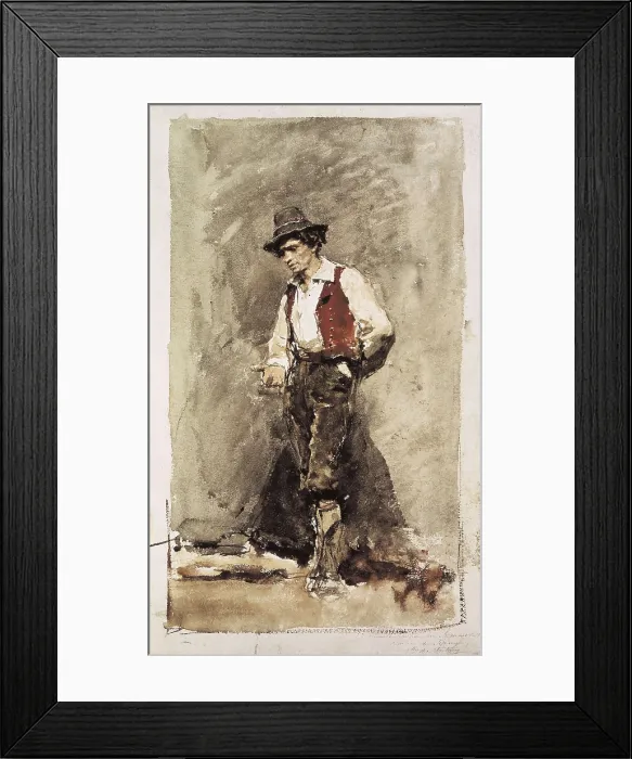 Framed Print : FORTUNY, Mariano (1838-1874). Calabrs. 1868. Romanticism. Watercolour. SPAIN. Barcelona. National Art Museum of Catalonia. AISA / Everett Collection**US SALES ONLY**
