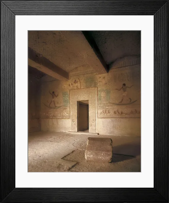 Framed Print : Tomb of Khnumhotep. 1991 -1783 BC. EGYPT. Beni Hasan. Egyptian art. Middle Kingdom. Architecture. AISA / Everett Collection**US SALES ONLY**