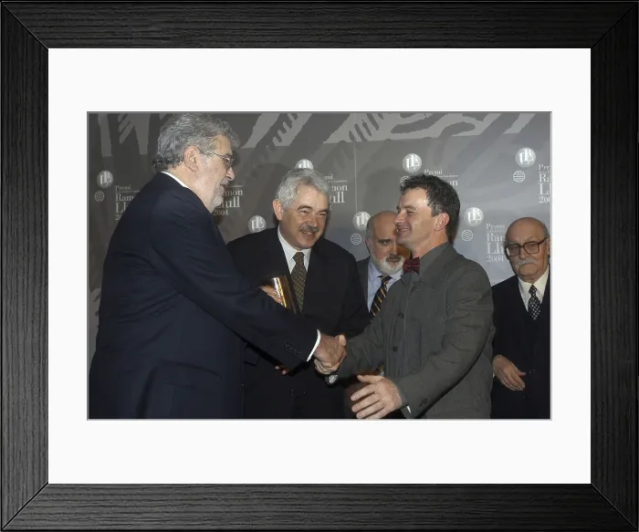 Framed Print : BOSCHAlfred (1961). Writer. From left to right: Jos Manuel Lara BoschPasqual MaragallValent PuigAlfred Bosch and Antonio Vilanova. Ramn Llull Prize (2004) Framed Print : BOSCHAlfred (1961). Writer. From left to right: Jos Manuel Lara BoschPasqual MaragallValent PuigAlfred Bosch and Antonio Vilanova. Ramn Llull Prize (2004)