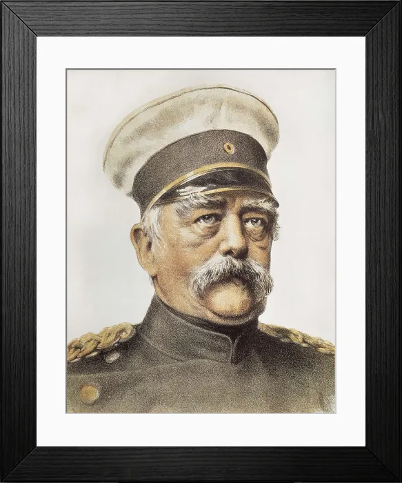 Framed Print : BISMARCK, Otto, prncipe von (1815-1898). Anonymous French portrait of Otto Bismarck. Engraving. ITALY. Rome. Museo Centrale del Risorgimento (Central Museum of the Risorgimento)