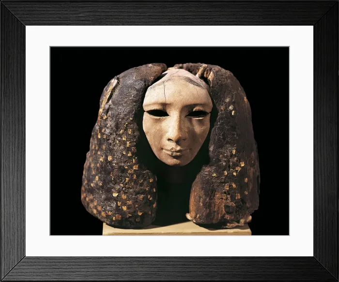 Framed Print : Portrait of a princess. 1991 BC. Egyptian art. Middle Kingdom. Sculpture on wood. EGYPT. Cairo. Egyptian Museum. Proc: EGYPT. Al-Lisht. AISA / Everett Collection**US SALES ONLY**