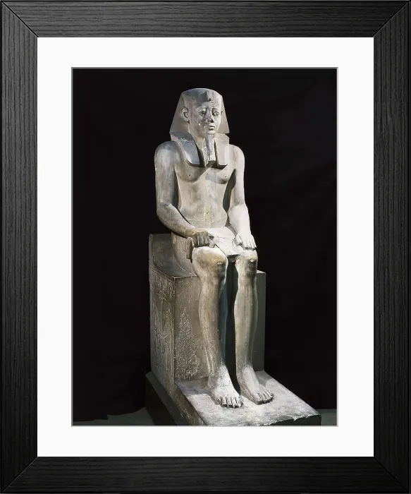 Framed Print : Seated statue of Sesostris I. 1971 -1928 BC. Egyptian art. Middle Kingdom. Sculpture on rock. EGYPT. Cairo. Egyptian Museum. Proc: EGYPT. Al-Lisht Framed Print : Seated statue of Sesostris I. 1971 -1928 BC. Egyptian art. Middle Kingdom. Sculpture on rock. EGYPT. Cairo. Egyptian Museum. Proc: EGYPT. Al-Lisht