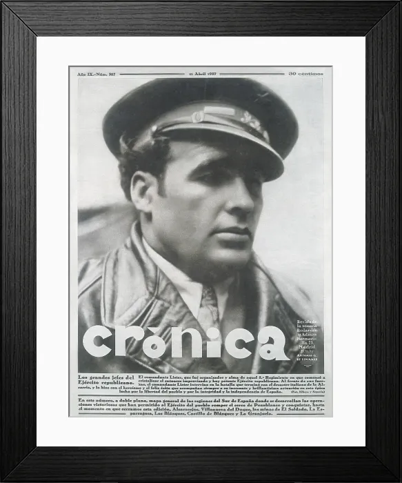 Framed Print : LISTER FORJAN, Enrique (1907-1994). Spanish politician and military man. Cover of the magazine 'Crnica' (11th April 1937). AISA / Everett Collection**US SALES ONLY**