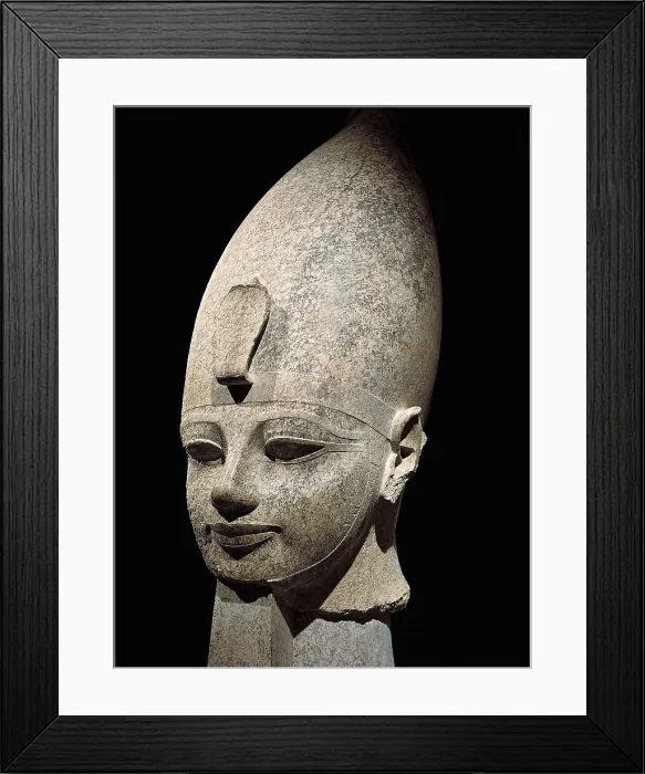 Framed Print : Amenhotep III. s.XIV BC. 18th Dynasty. Rose granite. Egyptian art. New Kingdom. Sculpture on rock. EGYPT. Luksor. Luxor Museum. AISA / Everett Collection**US SALES ONLY**