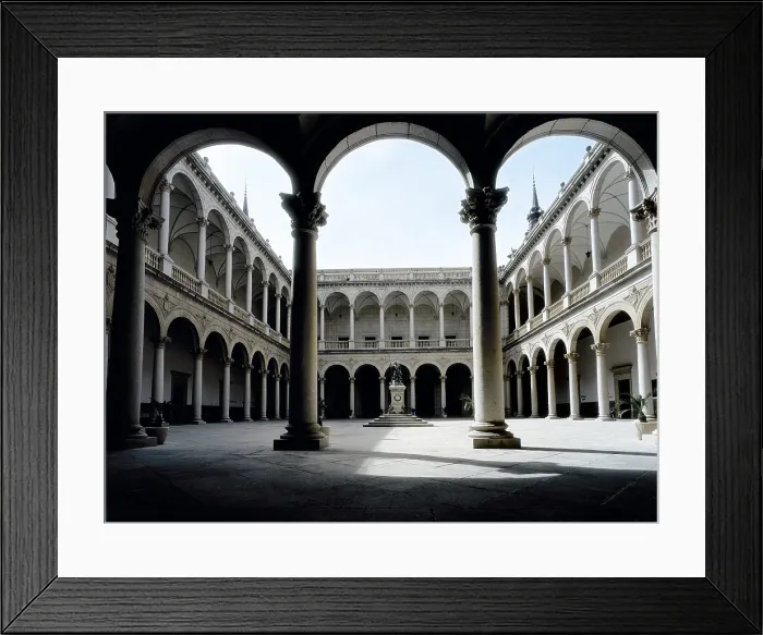Framed Print : COVARRUBIAS, Alonso de (1488-1570). Alcazar (castle). SPAIN. Toledo. Alcazar (castle). Cloister