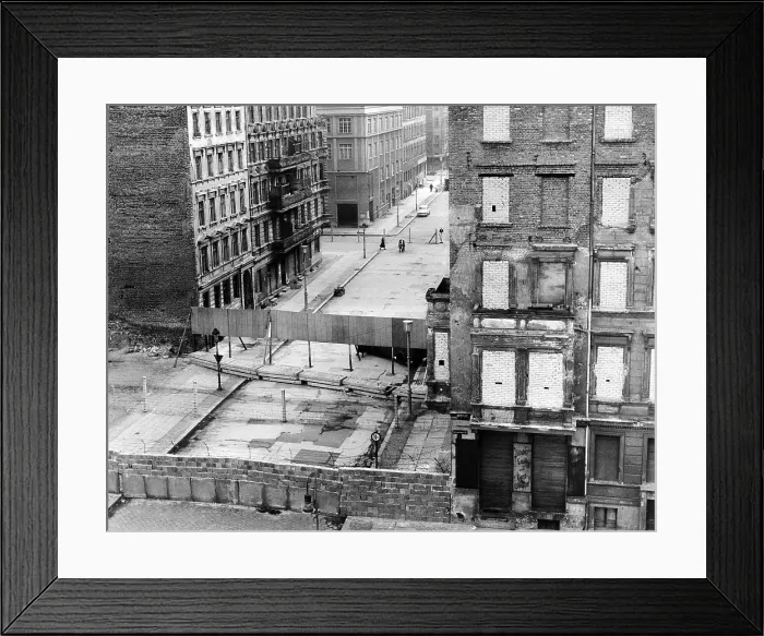 Framed Print : The Berlin Wall along Bermauerstrasse. October 1962. (CSU_ALPHA_1681) CSU Archives / Everett Collection