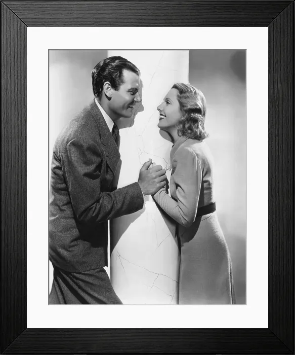 Framed Print : ADVENTURE IN MANHATTAN, from left: Joel McCrea, Jean Arthur, 1936