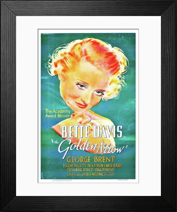 Framed Print : THE GOLDEN ARROW, US poster art, Bette Davis, 1936
