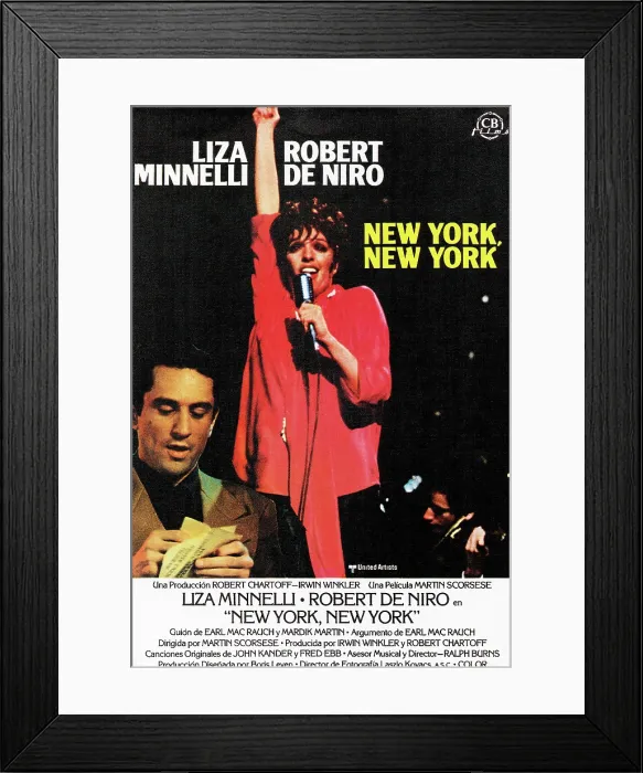 Framed Print : NEW YORK, NEW YORK, US poster art, from left: Robert De Niro, Liza Minnelli, 1977 Framed Print : NEW YORK, NEW YORK, US poster art, from left: Robert De Niro, Liza Minnelli, 1977
