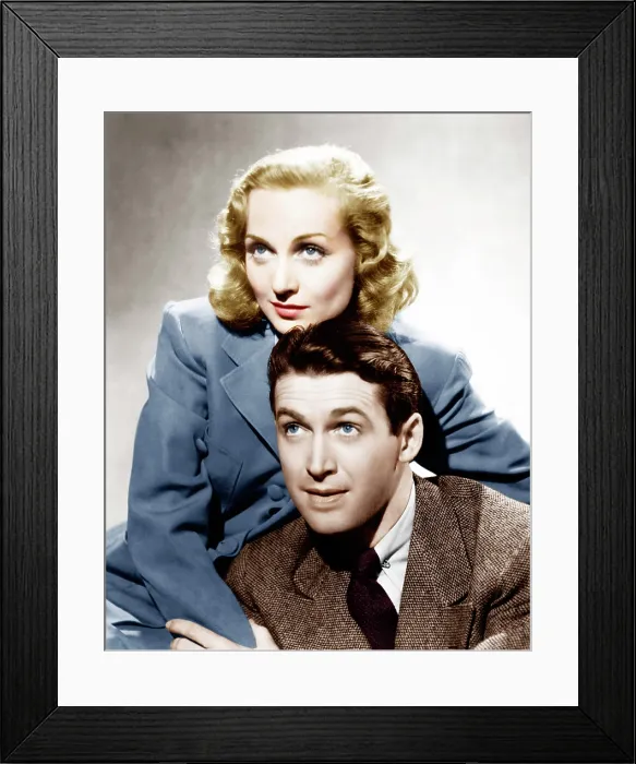 Framed Print : MADE FOR EACH OTHER, from top: Carole Lombard, James Stewart, 1939