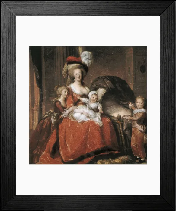 Framed Print : Vigee-Lebrun, Elisabeth (1755-1842). Marie Antoinette and her sons. 1787
