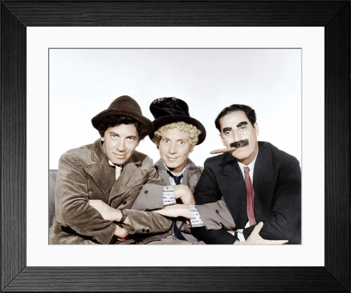 Framed Print : A NIGHT AT THE OPERA, from left: Chico Marx, Harpo Marx, Groucho Marx [The Marx Brothers], 1935