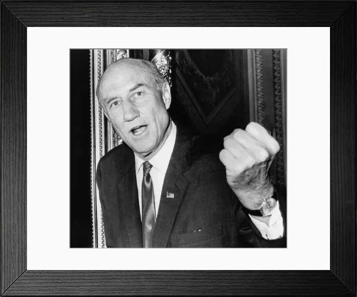 Framed Print : Sen. Strom Thurmond before launching the filibuster against the 1966 Civil Rights Bill