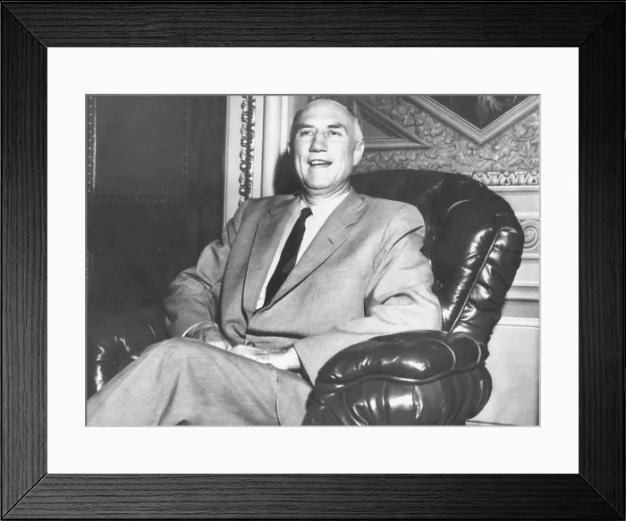 Framed Print : Senator Strom Thurmond takes a break from his filibuster against the 1957 civil rights bill