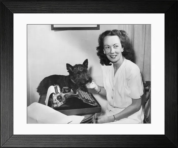 Framed Print : Kay Summersby, attaching an American flag to General Dwight Eisenhower's car Framed Print : Kay Summersby, attaching an American flag to General Dwight Eisenhower's car