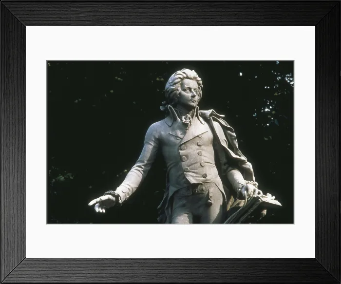 Framed Print : MOZART, Wolfgang Amadeus (1756-1791). Monument to Mozart in Vienna. Sculpture on rock. AUSTRIA. VIENNA. Vienna. AISA / Everett Collection**US SALES ONLY**