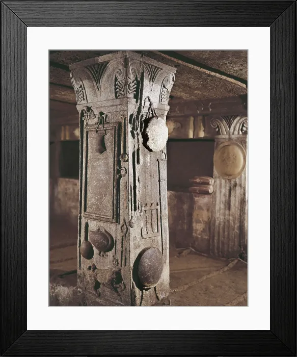 Framed Print : Tomb of the Reliefs. 4th-3rd c. BC. ITALY. Cerveteri. Banditaccia Necropolis. Etruscan art. Architecture. AISA / Everett Collection**US SALES ONLY** Framed Print : Tomb of the Reliefs. 4th-3rd c. BC. ITALY. Cerveteri. Banditaccia Necropolis. Etruscan art. Architecture. AISA / Everett Collection**US SALES ONLY**