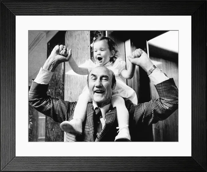 Framed Print : Senator Strom Thurmond plays with his baby daughter Nancy Moore Thurmond. Republican of South Carolina was married to a women 44 years his junior. (CSU_2015_11_1311)