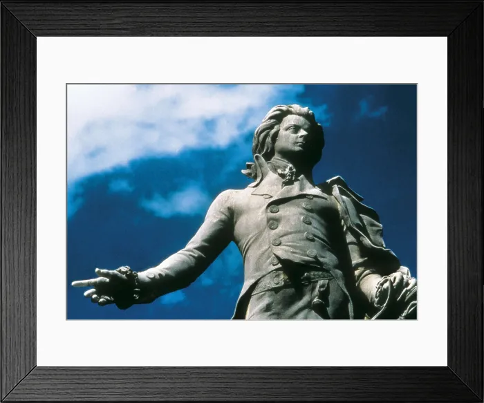 Framed Print : MOZART, Wolfgang Amadeus (1756-1791). Monument to Mozart at the Vienna Hofburg. Sculpture on rock. AUSTRIA. VIENNA. Vienna. AISA / Everett Collection**US SALES ONLY**