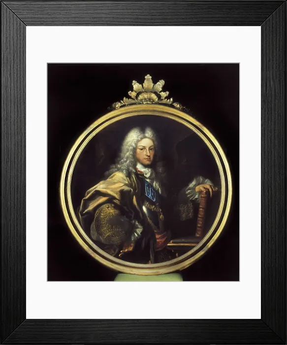 Framed Print : MELNDEZ o MENNDEZ, Lus (1716-1780). Portrait of Felipe V. 1st half 18th c. Baroque art. Oil on canvas. SPAIN. Madrid. National Library. AISA / Everett Collection**US SALES ONLY**