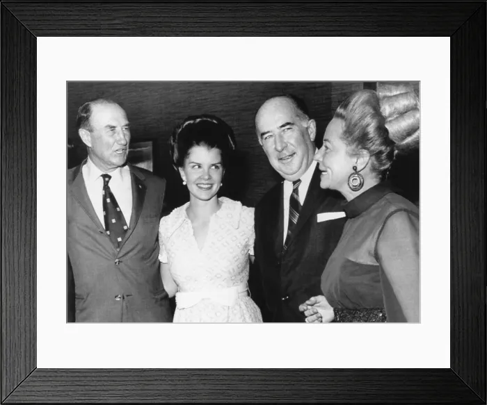 Framed Print : Sen. Strom Thurmond Republican South Carolina with Attorney General John and Martha Mitchell. June 17, 1971