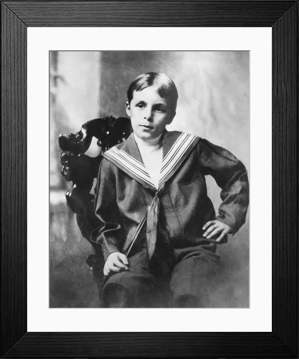 Framed Print : Bill Tilden, legendary Tennis champion as an eight year old boy in a middy shirt. Tilden was born into a wealthy Philadelphia family in 1893. (CSU_2015_11_1315)