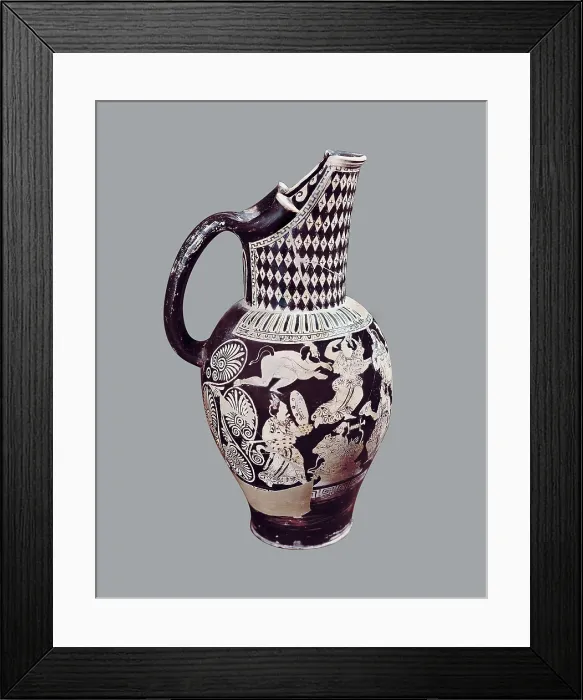 Framed Print : Phallic vase. 4th c. BC. Etruscan art. Ceramics. ITALY. Cerveteri. National Etruscan Museum of Archaeology. AISA / Everett Collection**US SALES ONLY**
