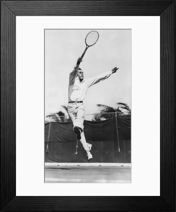 Framed Print : Bill Tilden, tennis champion of the 1920s in flight on the tennis court. (CSU_2015_11_1317)